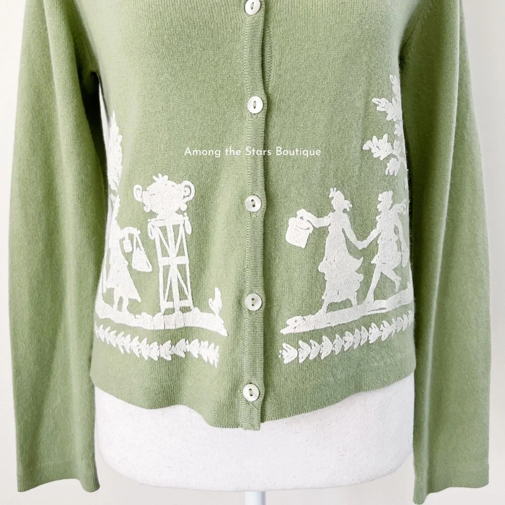 Extremely Rare Y2K Vintage Cashmere Cardigan ASO Phoebe Buffay in Friends - Picture 8 of 13